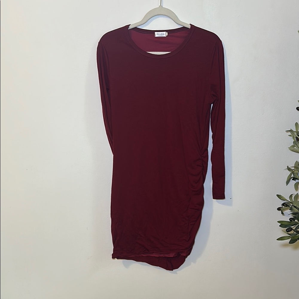Red Bodycon Long Sleeve Dress